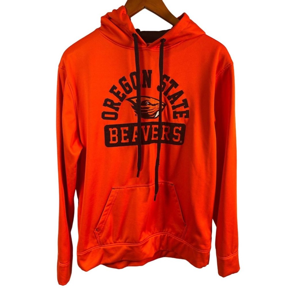 Top of the World Oregon State Beavers Hoodie Embroidered Patches Orange Sz M